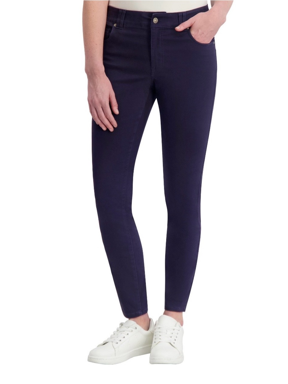 Nautica Slim Navy Stretch Skinny Sateen Sculpting pant Size 8